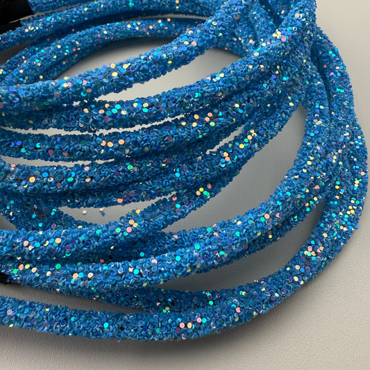 NEW COLOR! Pacific Blue Chunky Glitter Headband