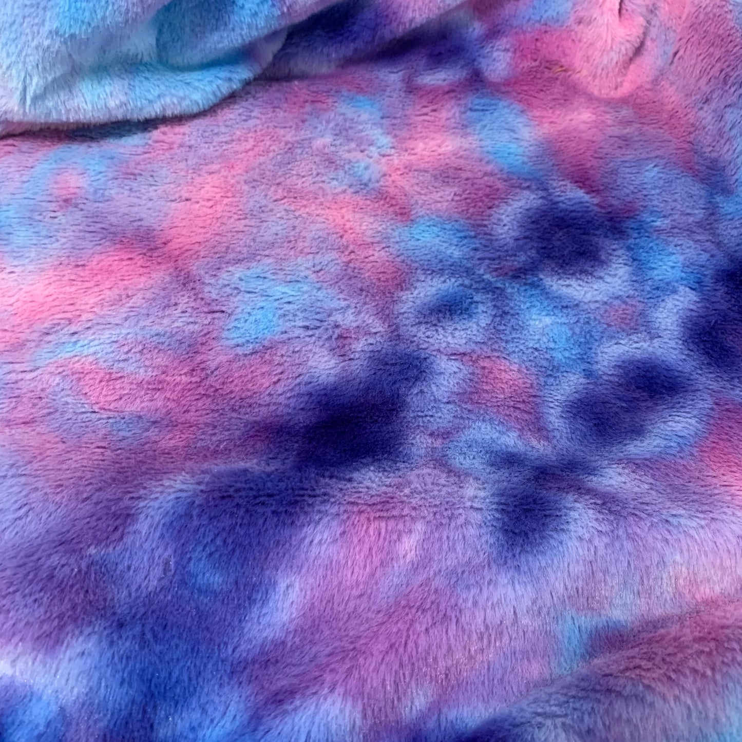 #5 Tie Dye Faux Rabbit Fur Fluffy Plush Two Way Stretch Polyester Fabric SUPER SOFT