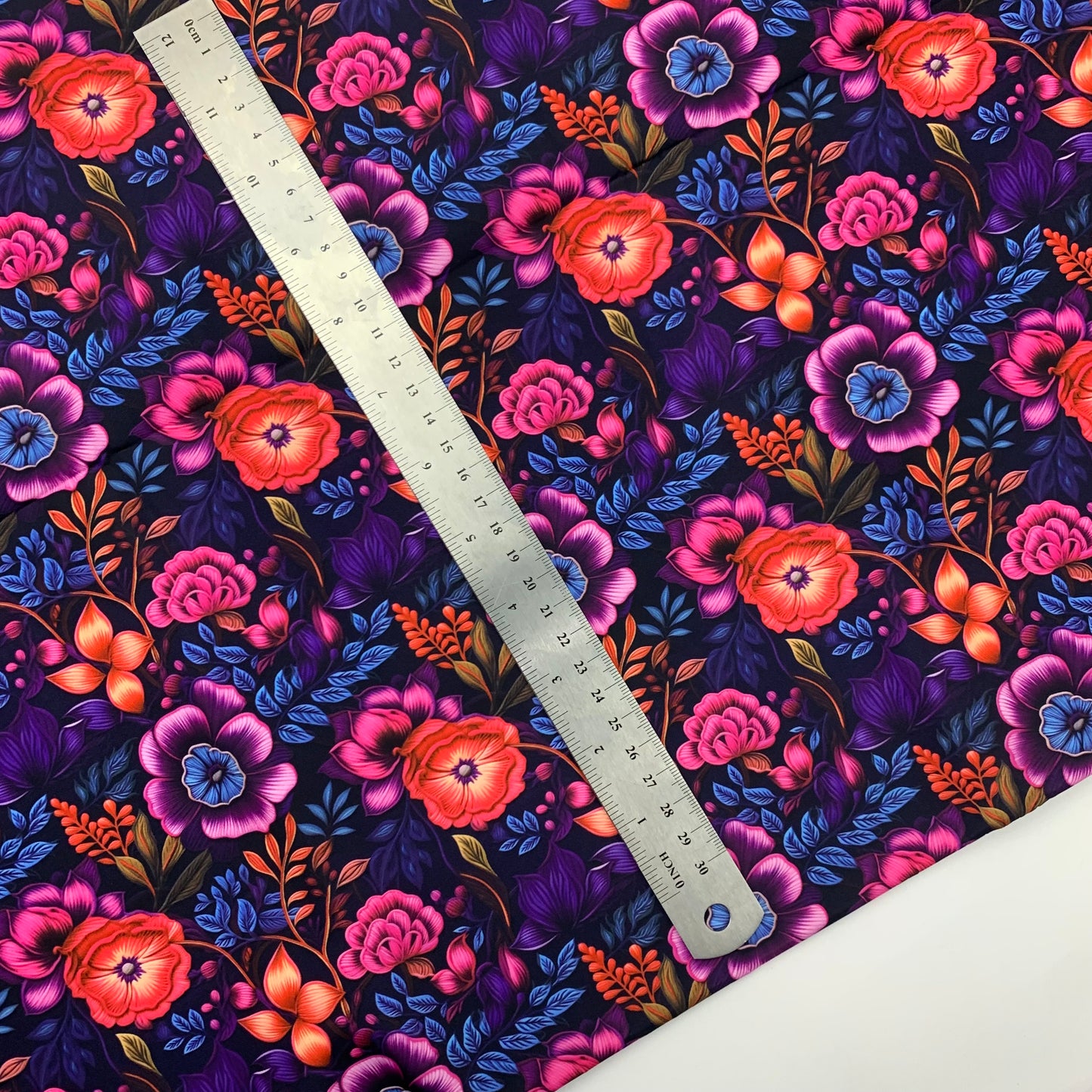 Jewel Tones Floral Print HydroReminisce™ Waterproof Luxury Fabric - R1 Retail