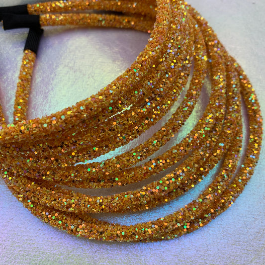 NEW COLOR! Mustard AB Chunky Glitter Headband
