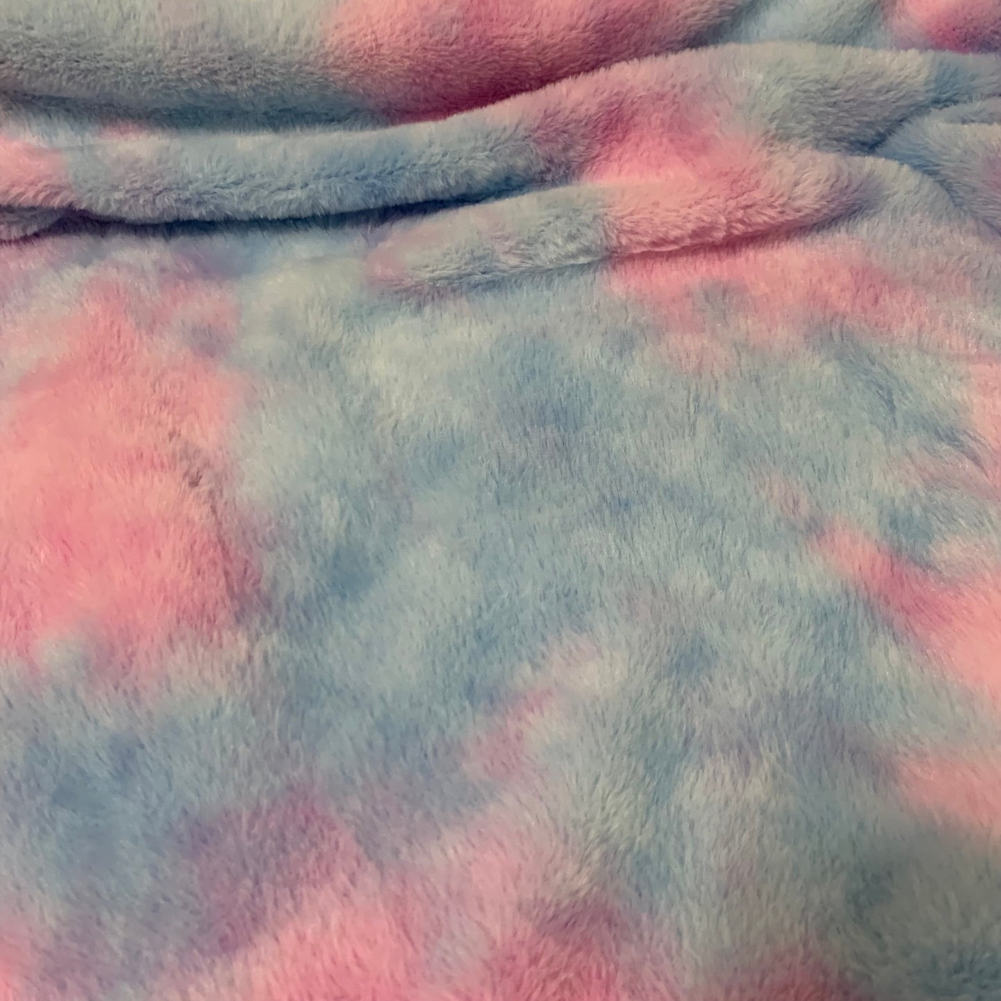 #6 Tie Dye Faux Rabbit Fur Fluffy Plush Two Way Stretch Polyester Fabric SUPER SOFT