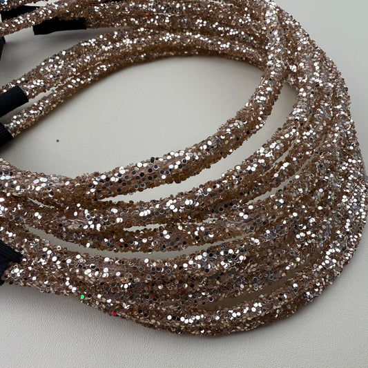 NEW COLOR! Champagne Chunky Glitter Headband