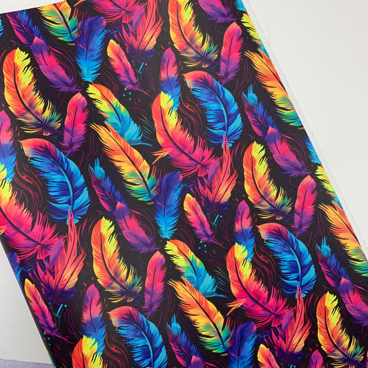 Neon Leafs Large Scale Smooth Vinyl Custom Print