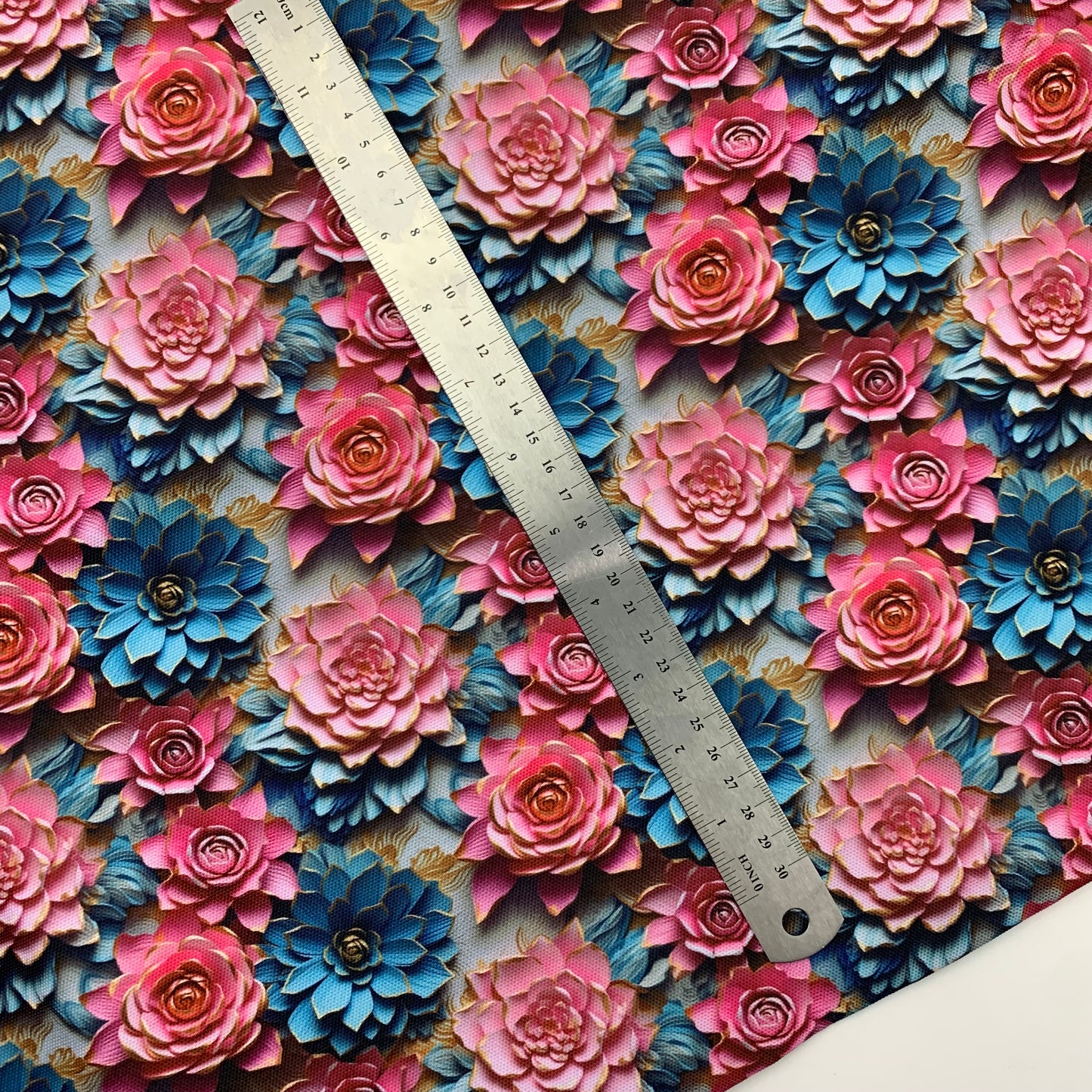 3D Cactus Flowers Print H2ONoMo™ Water Resistant Canvas