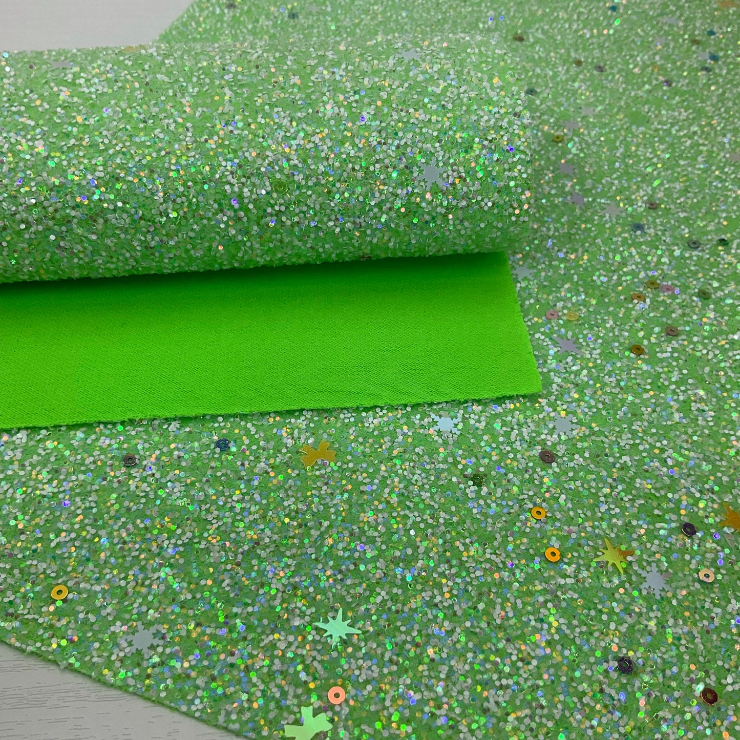 Chunky Glitter Mixed Snowflakes and Bows Sequin with Polyester Backing