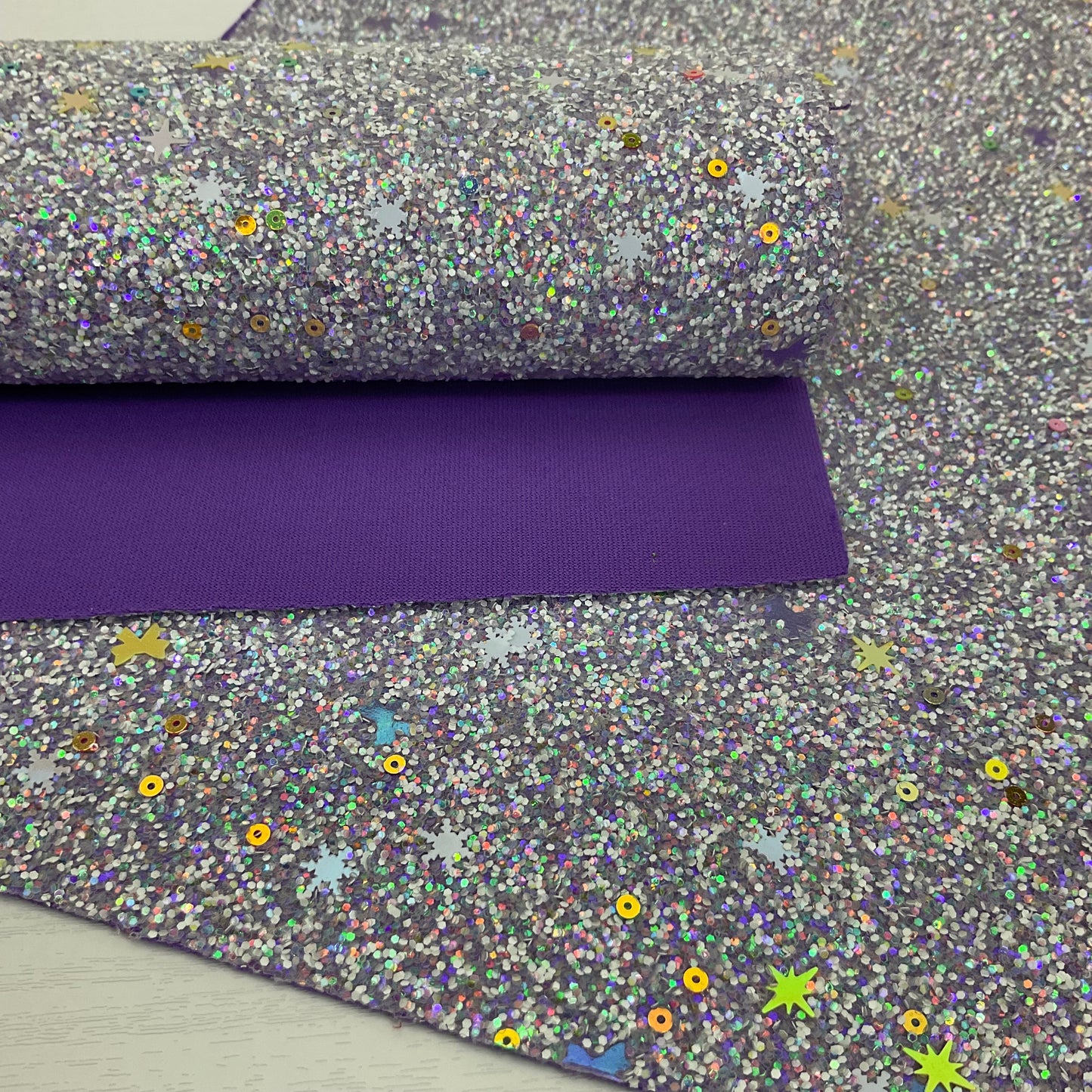 Chunky Glitter Mixed Snowflakes and Bows Sequin with Polyester Backing