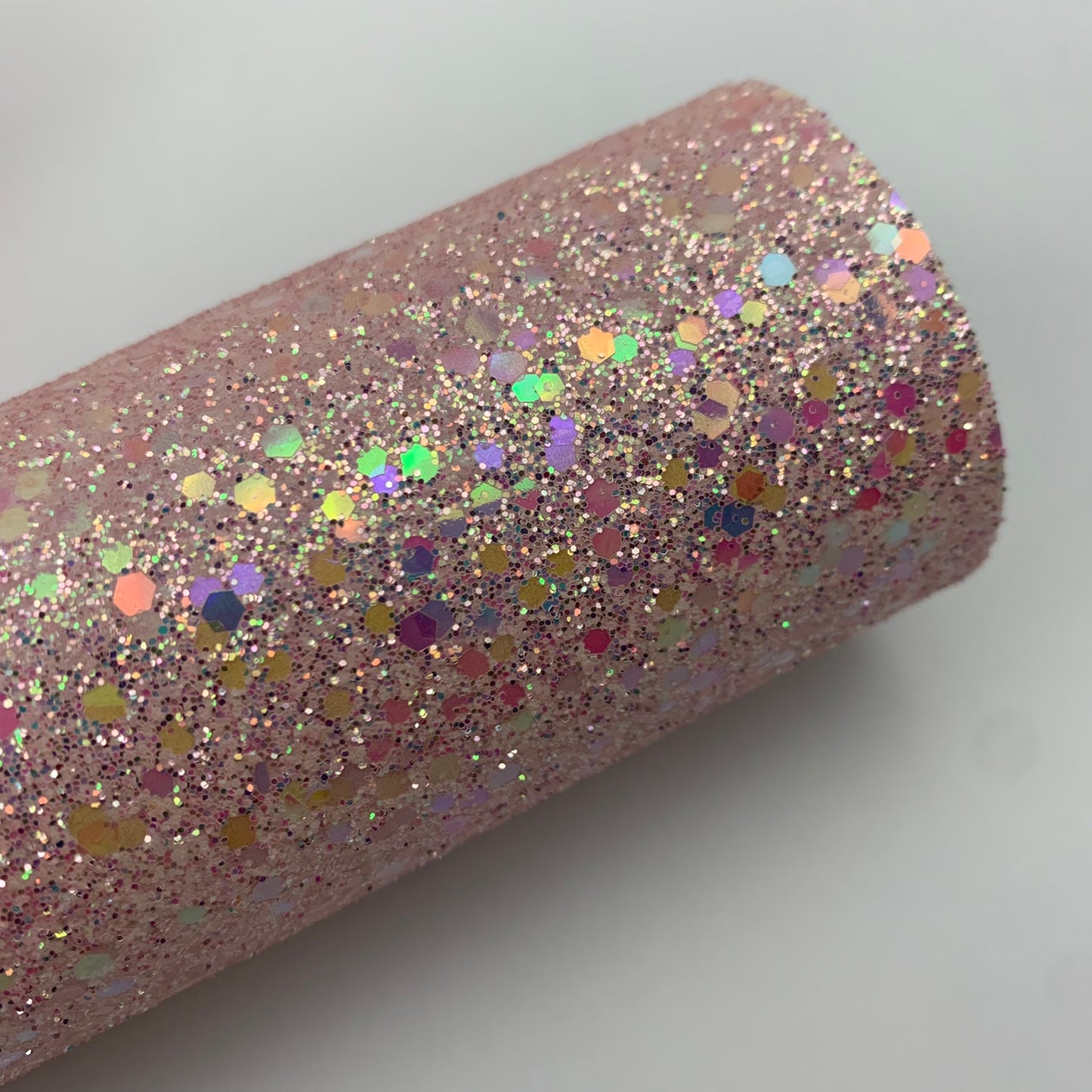 Light Sequin Chunky Glitter Faux Leather