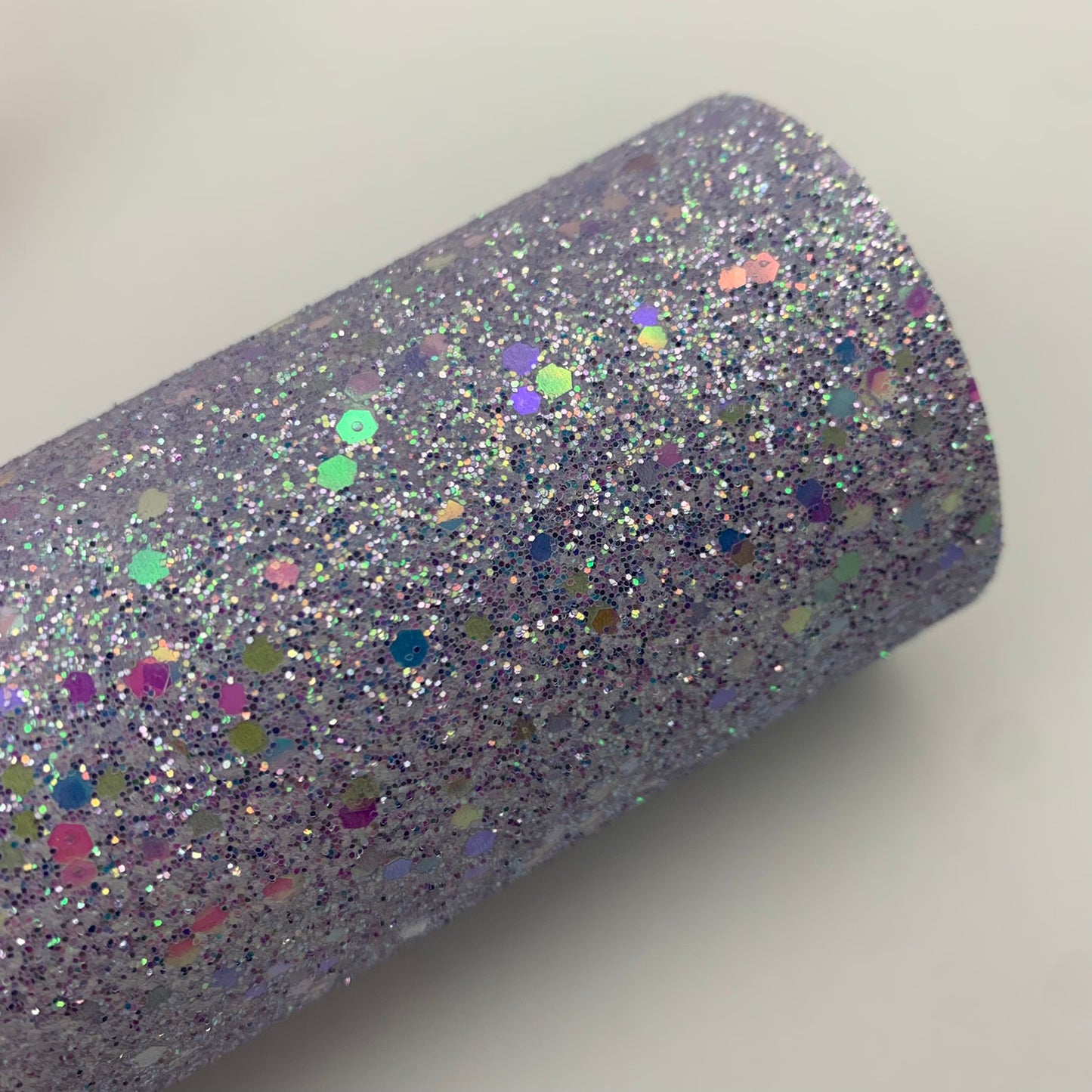 Light Sequin Chunky Glitter Faux Leather