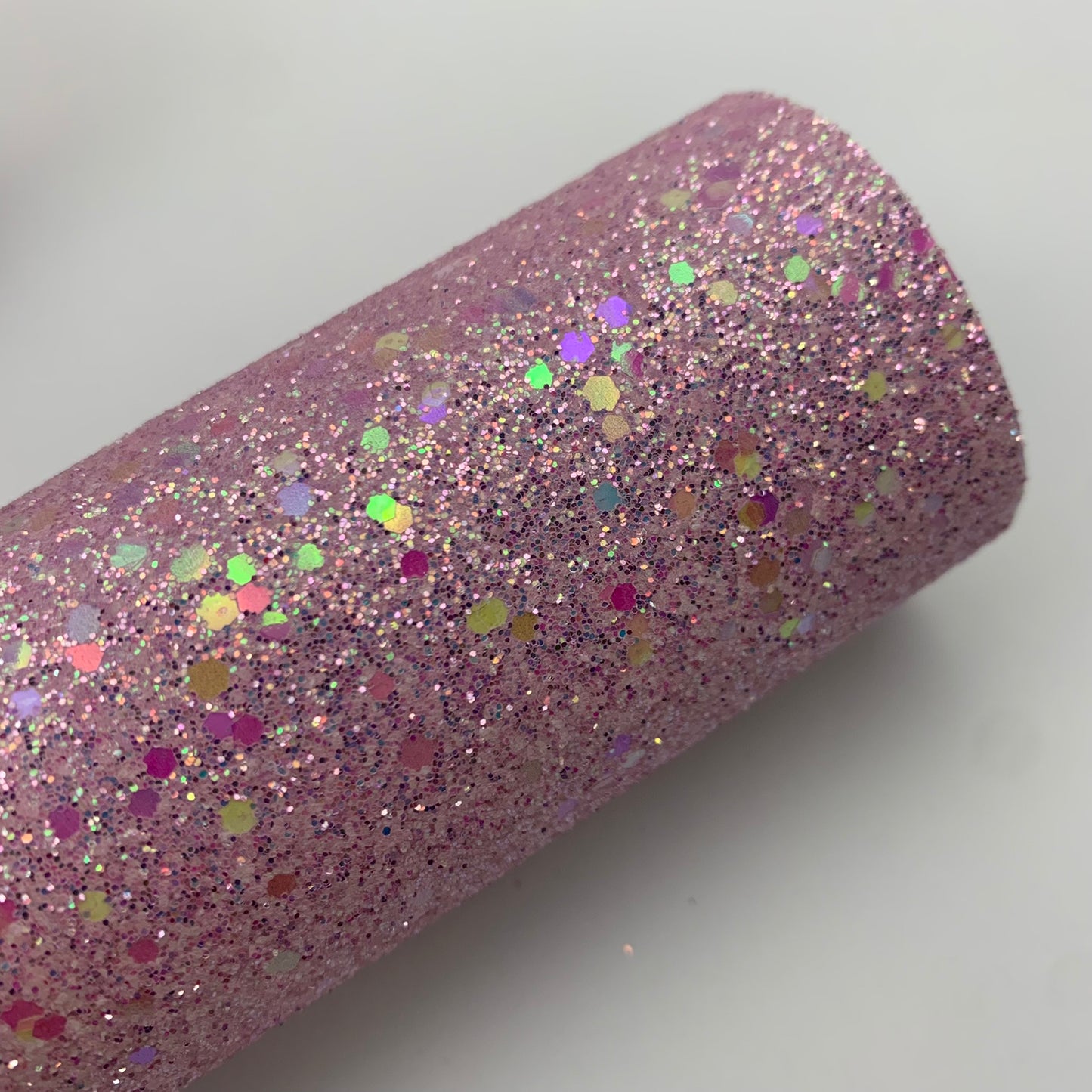 Light Sequin Chunky Glitter Faux Leather