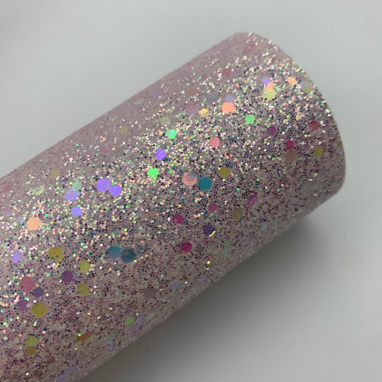 Light Sequin Chunky Glitter Faux Leather