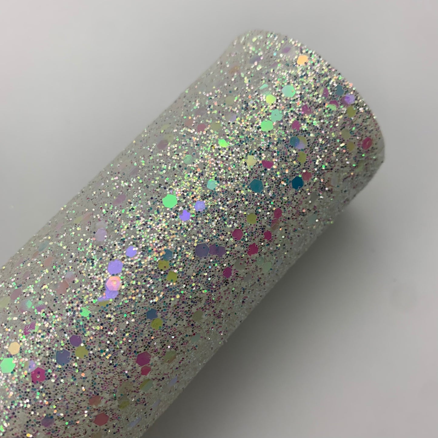 Light Sequin Chunky Glitter Faux Leather