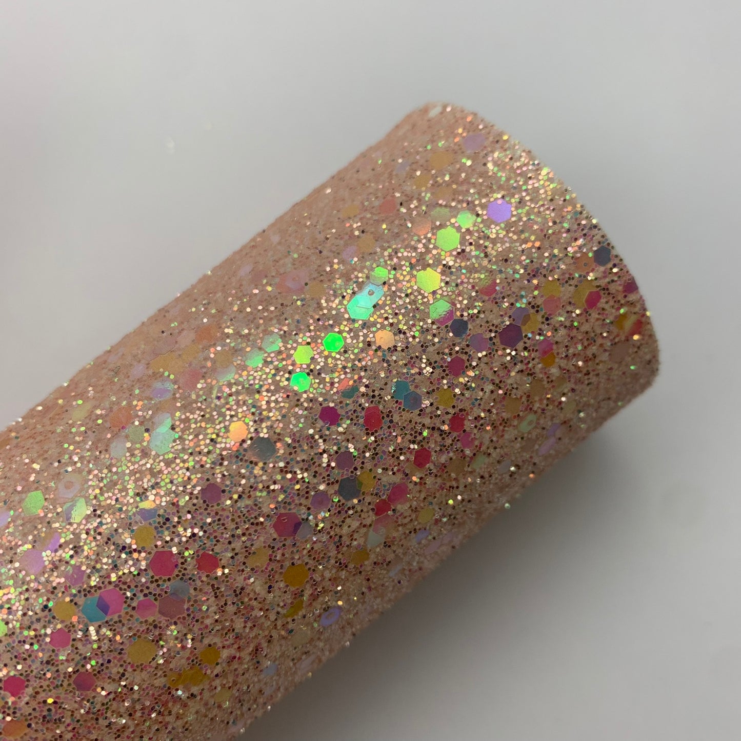 Light Sequin Chunky Glitter Faux Leather