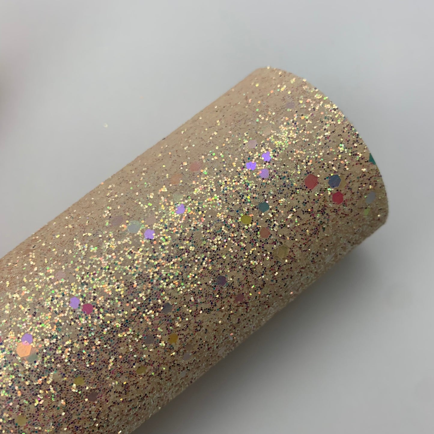 Light Sequin Chunky Glitter Faux Leather