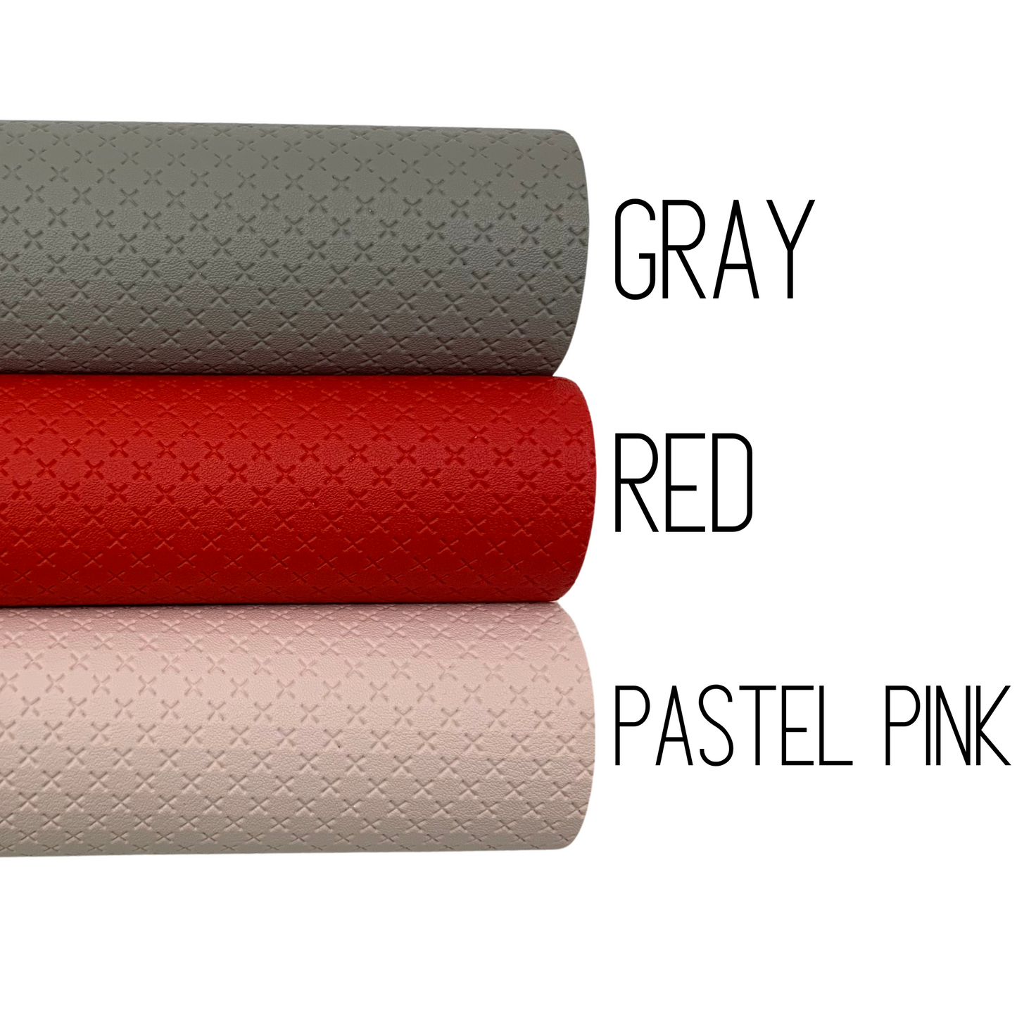 Embossed Cross Textured Faux Leather Sheets