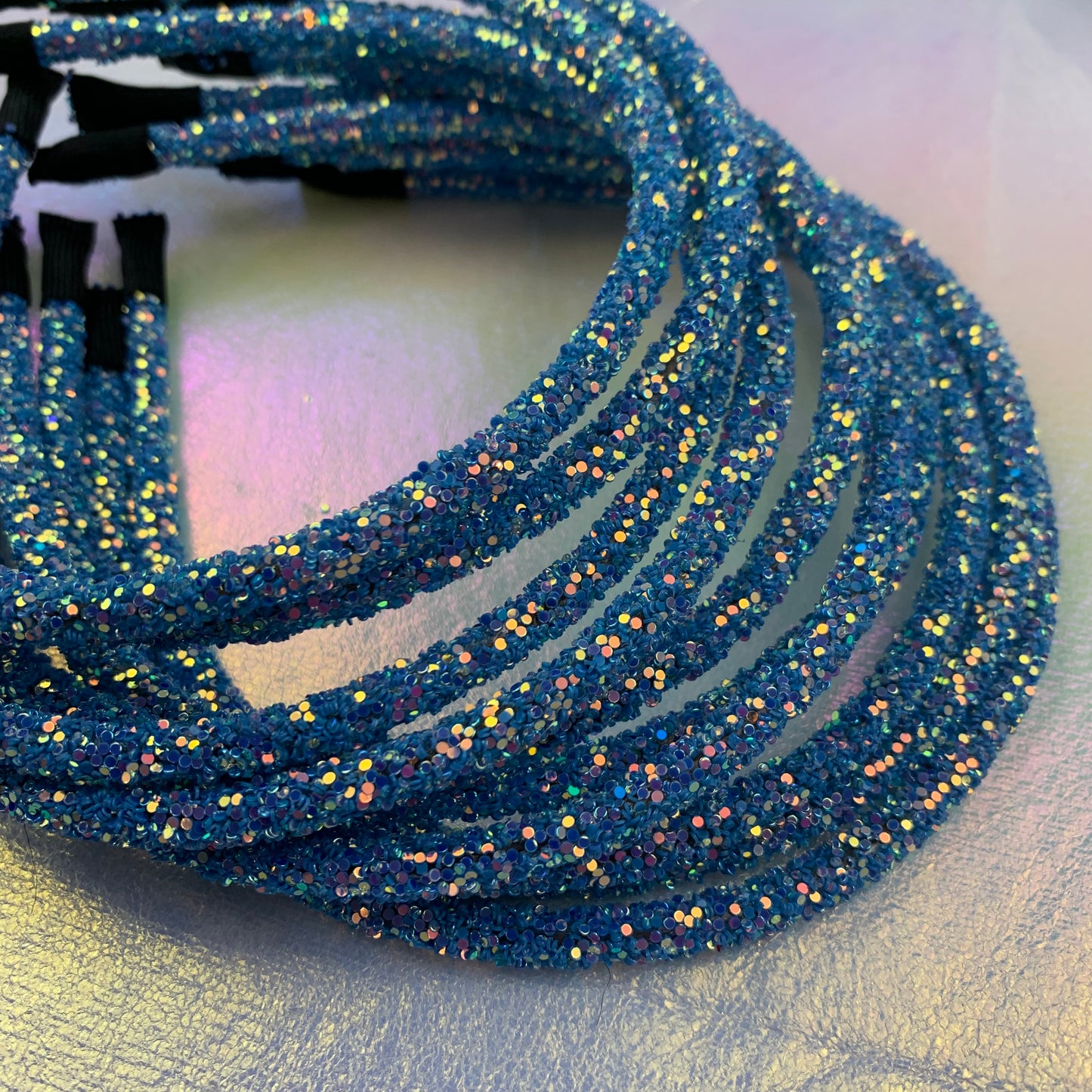Blue AB Chunky Glitter Headband