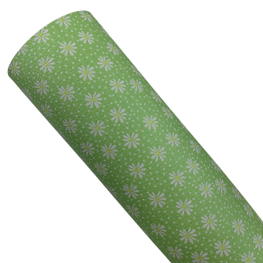 Floral Print Pebble Vegan Leather Sheet