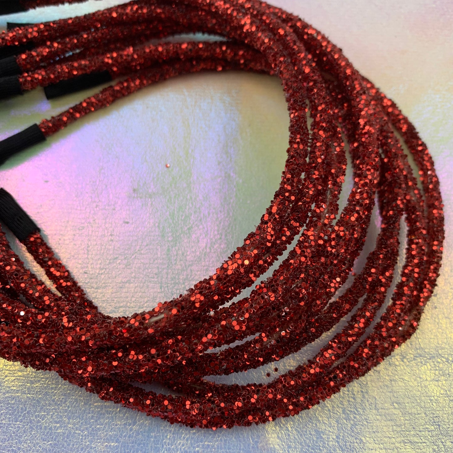 NEW COLOR! Red Chunky Glitter Headband