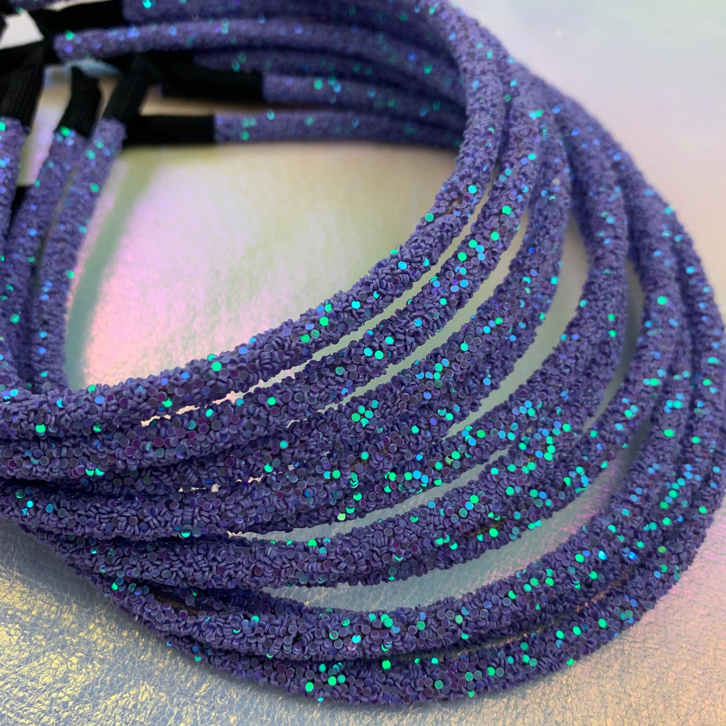 RESTOCKED! NEW COLOR! Lavender AB Chunky Glitter Headband