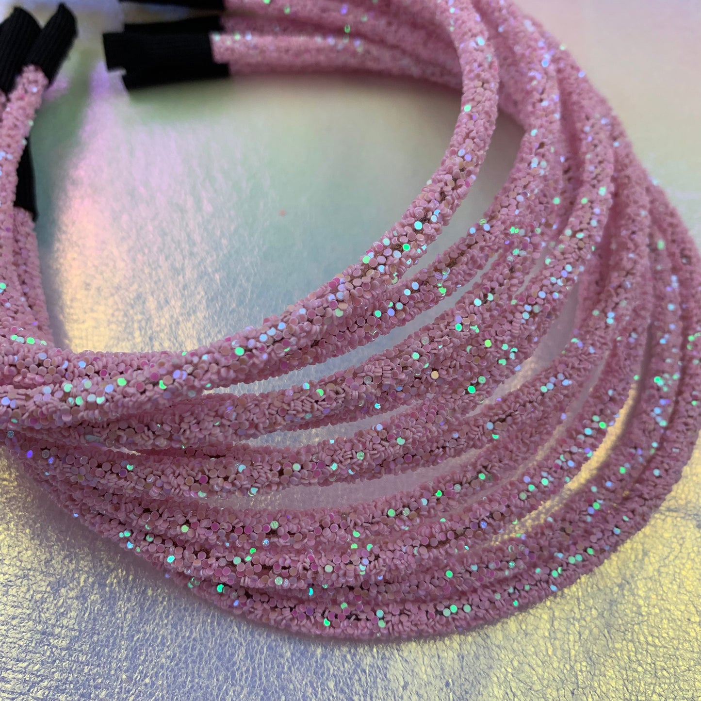 RESTOCKED! Pink AB Chunky Glitter Headband