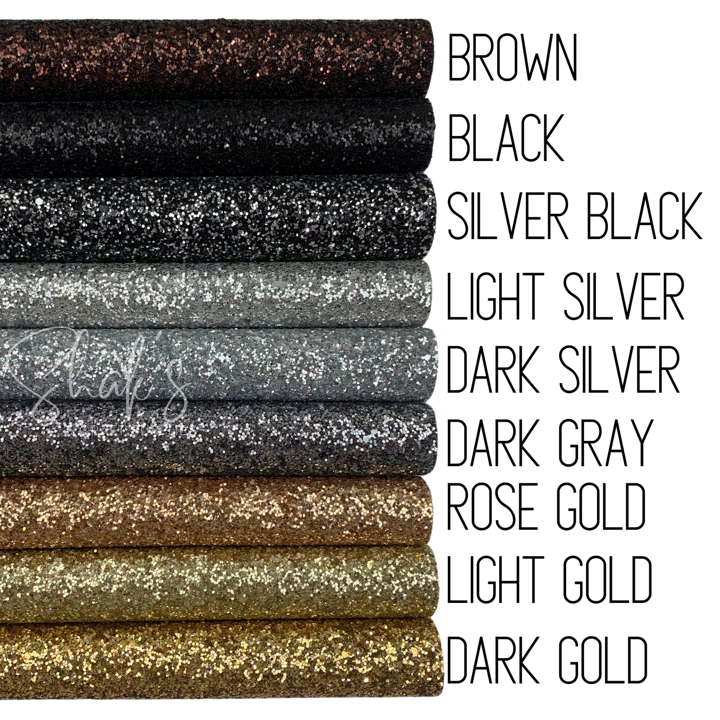 Chunky Glitter Faux Leather Sheet with Heavy Cotton Twill Backing