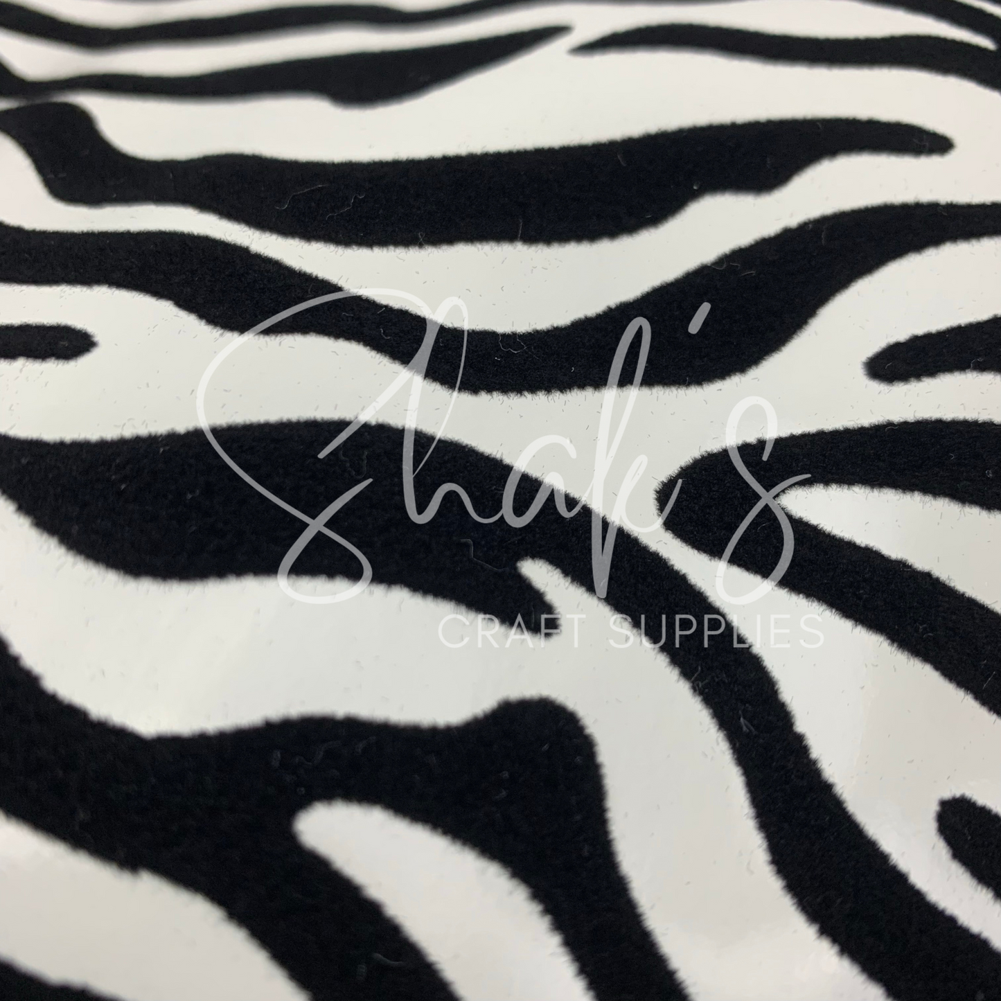 Zebra and Giraffe Velvet Embossed Vinyl Faux Leather 1/2 Yard Rolls