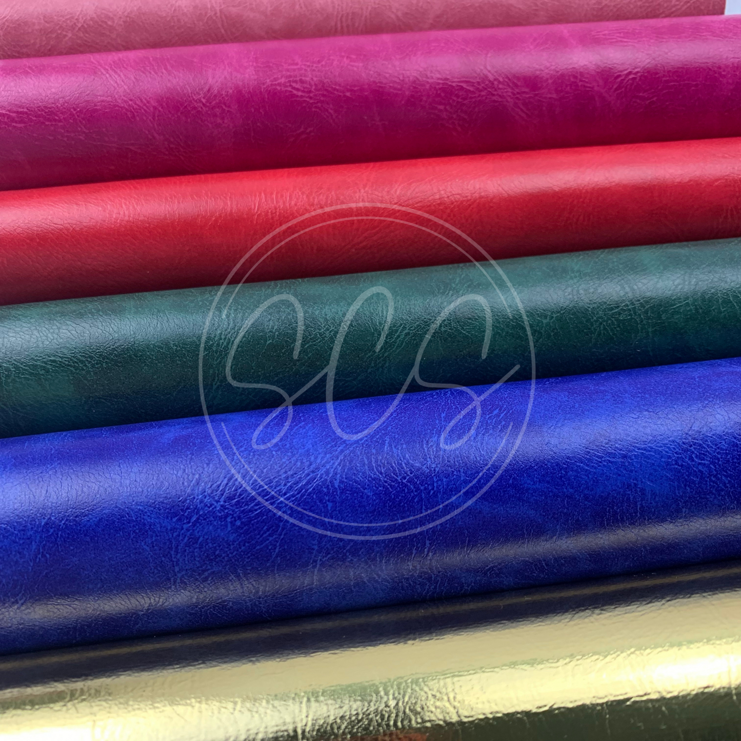 Glossy Textured Faux Leather Fabric Sheets