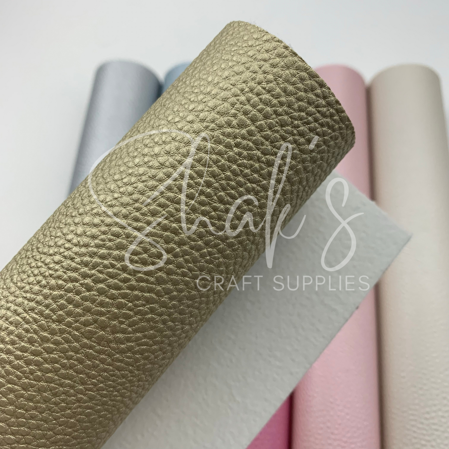 Pearlescent Pebble Litchi .85mm Faux Leather 1/3 and 1/2 Yard Rolls