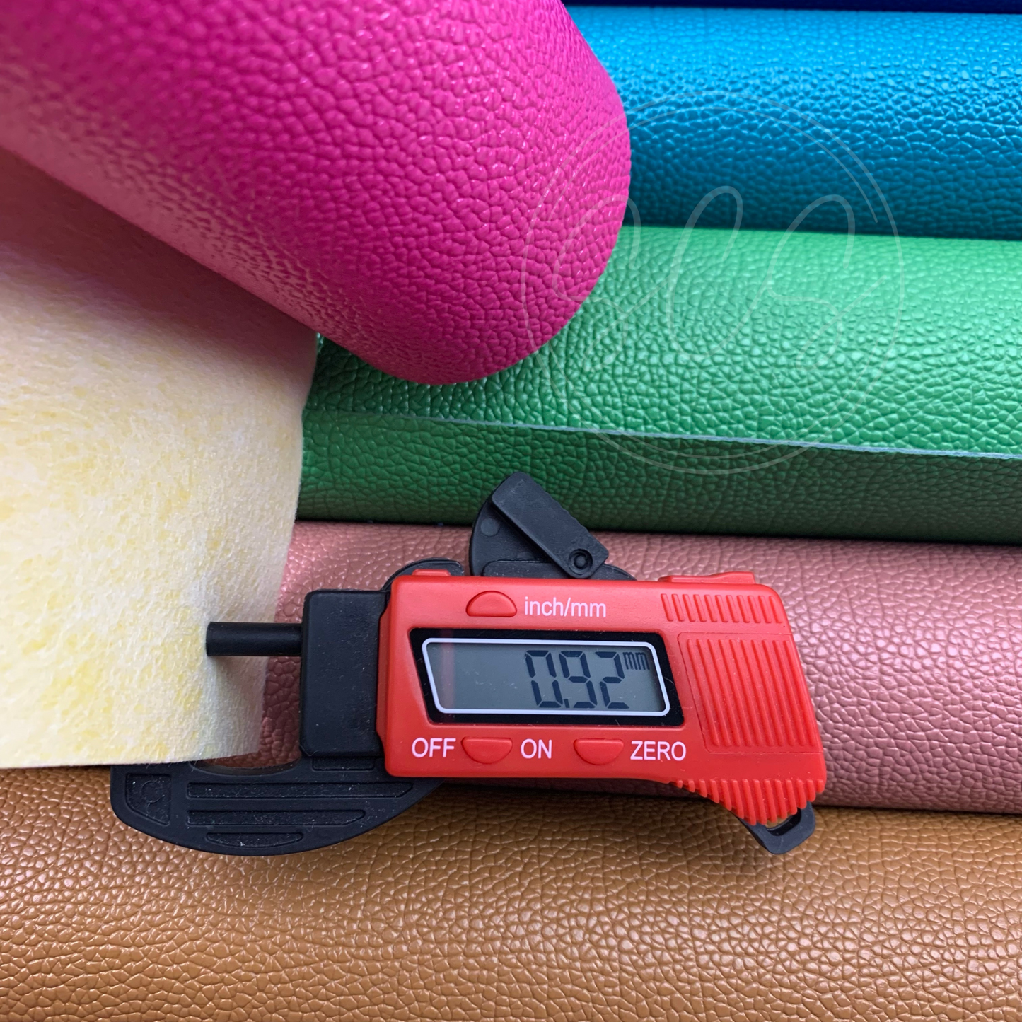 Solid Colors Thick Pebbled Lychee Grain Faux Leather Mini Roll