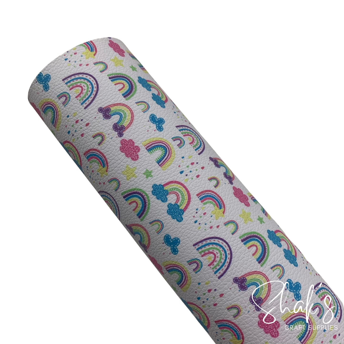 Cloud Rainbows Pebble Vegan Leather Sheet
