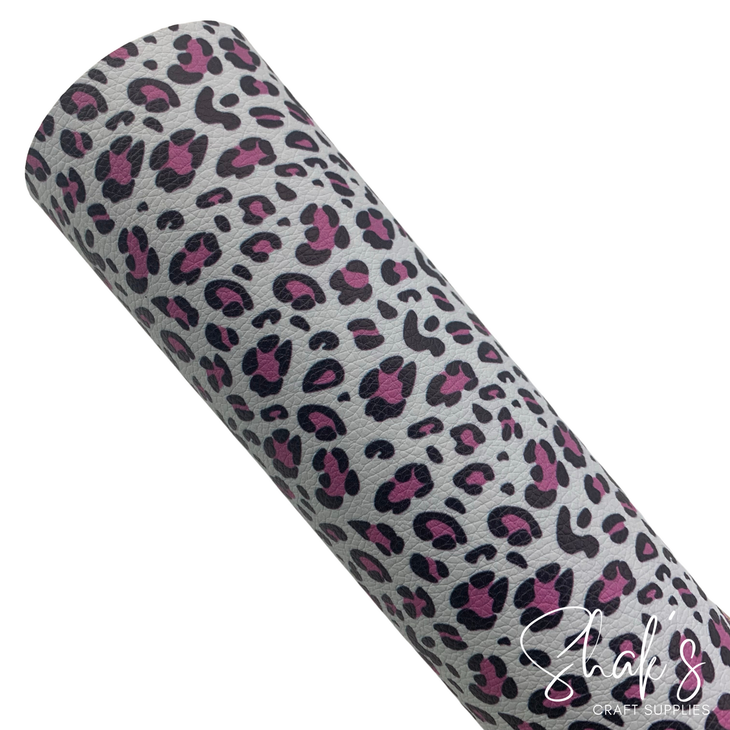Pink Cheetah Leopard Animal Print Pebble Vegan Leather Sheet