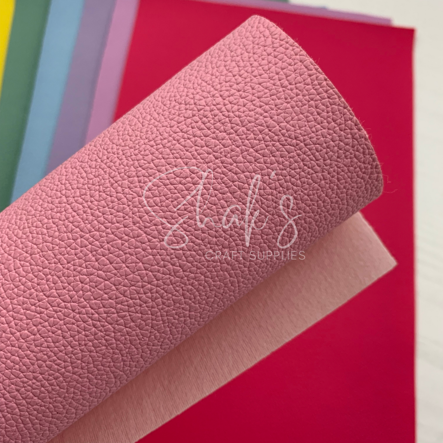 Small Pebble Litchi .6mm Faux Leather Sheets