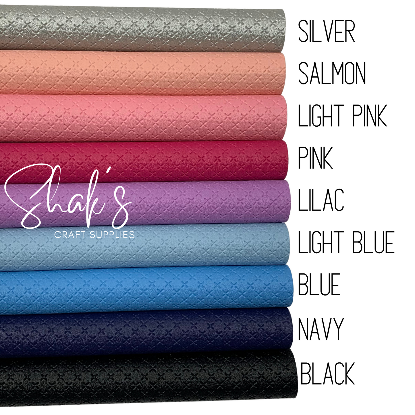 Embossed Cross Textured Faux Leather Sheets