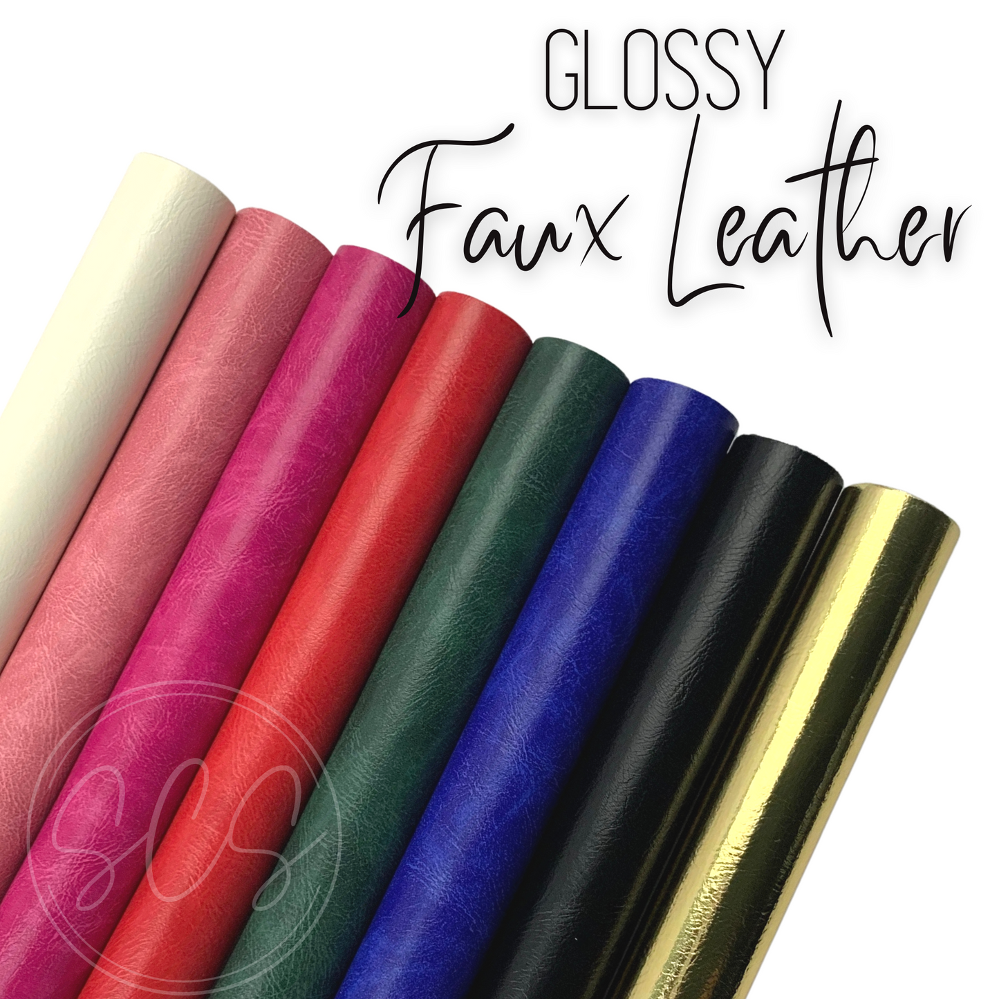 Glossy Textured Faux Leather Fabric Sheets