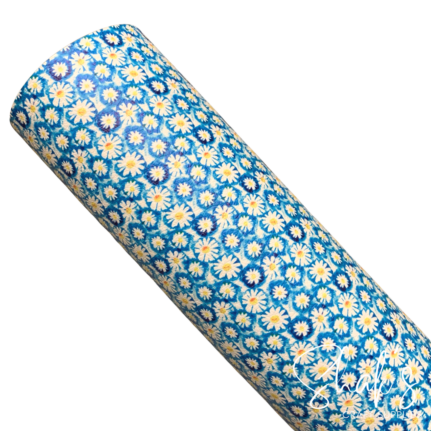 Floral Print Pebble Vegan Leather Sheet