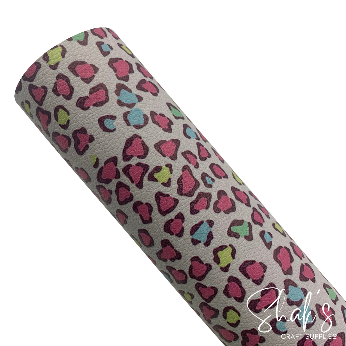 Pastels Cheetah Leopard Animal Print Pebble Vegan Leather Sheet