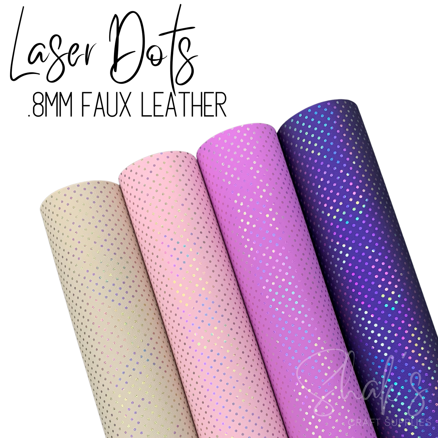 Laser Dots .8mm Smooth Faux Leather