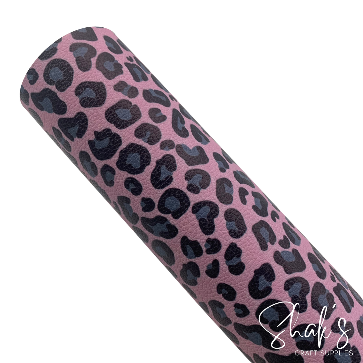 Pink Cheetah Leopard Animal Print Pebble Vegan Leather Sheet