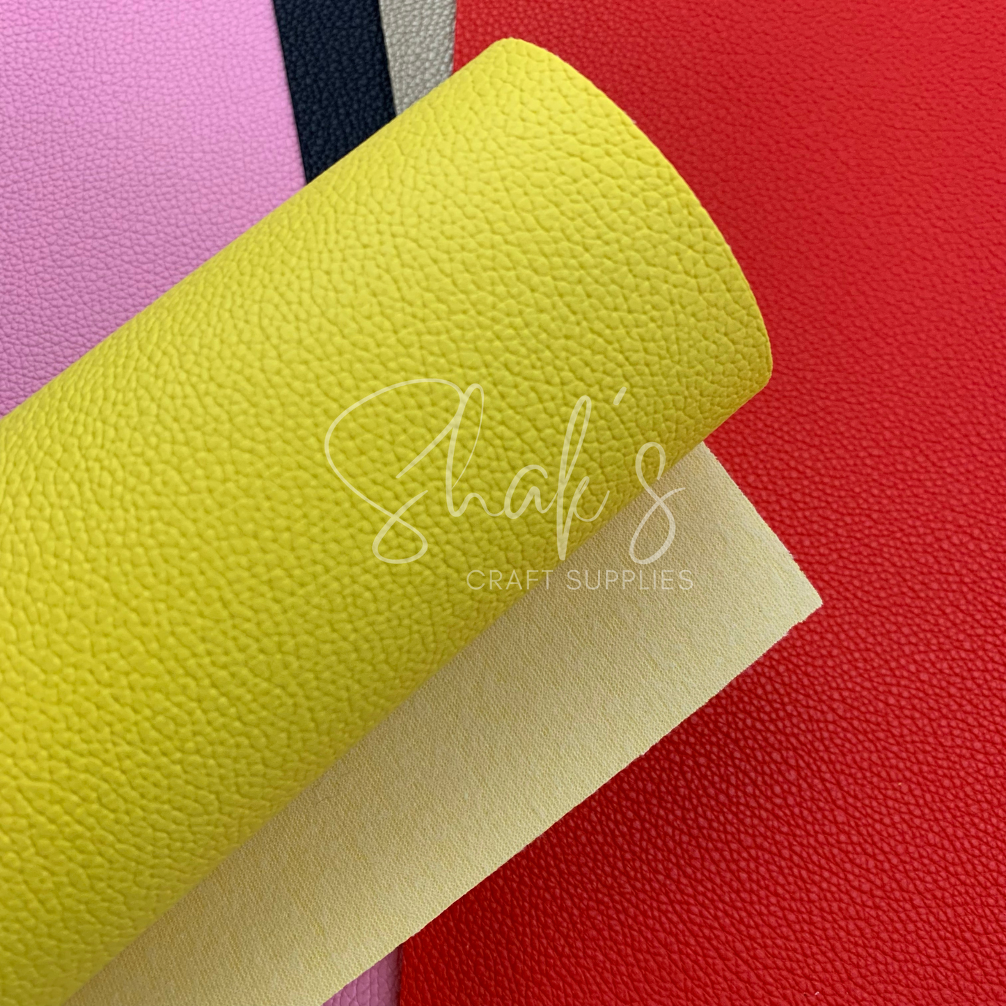 Small Pebble Litchi .6mm Faux Leather Sheets