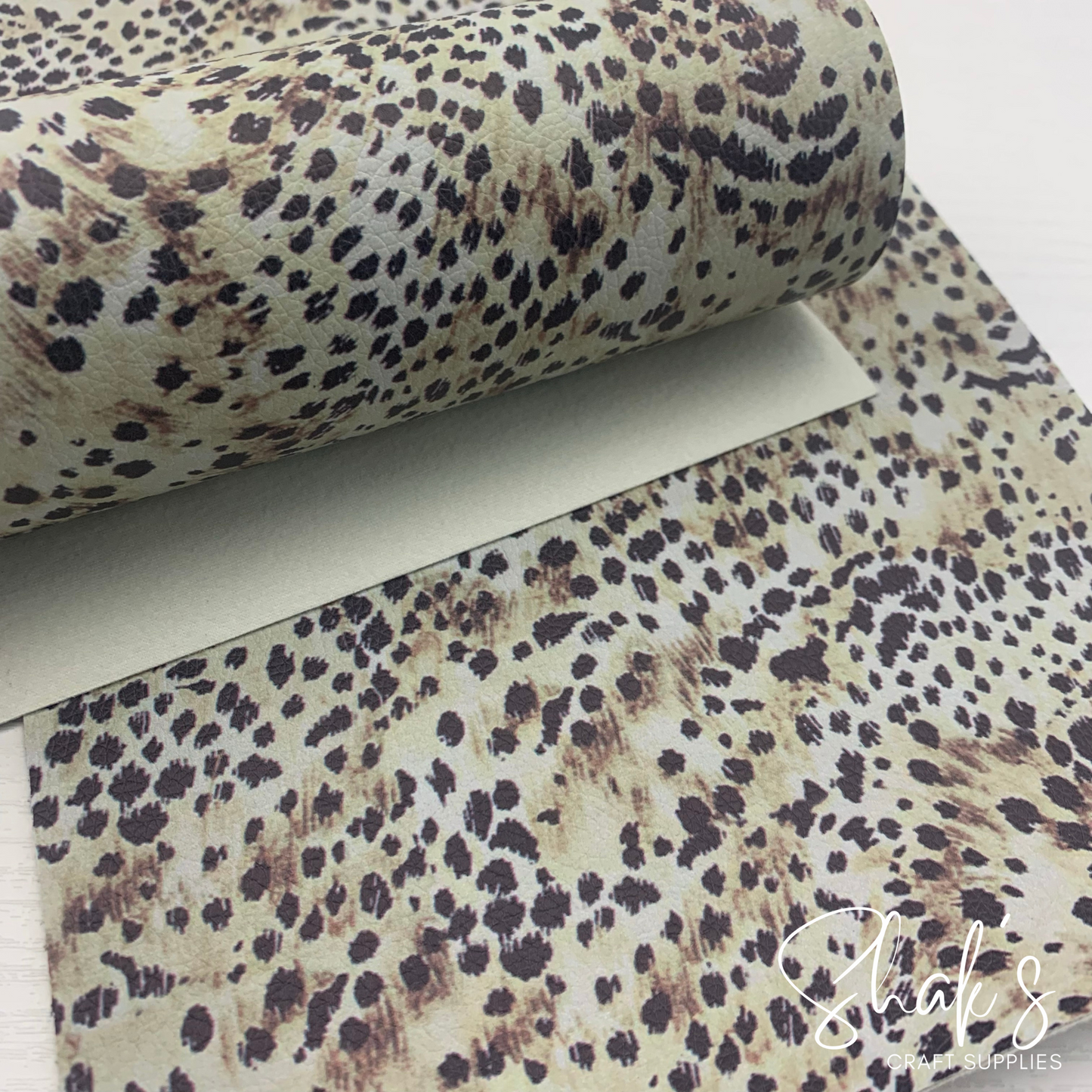 Classic Cheetah Leopard Animal Print Pebble Vegan Leather Sheet