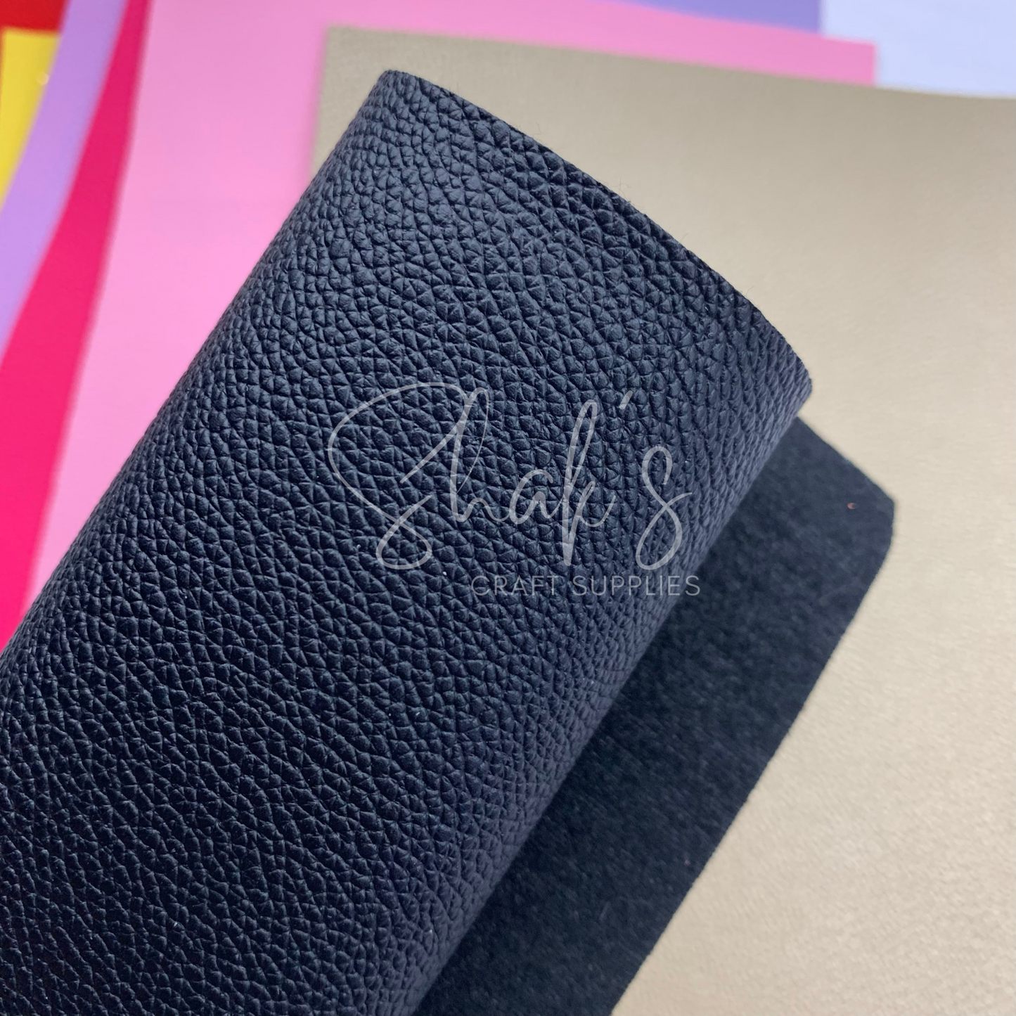 Small Pebble Litchi .6mm Faux Leather Sheets