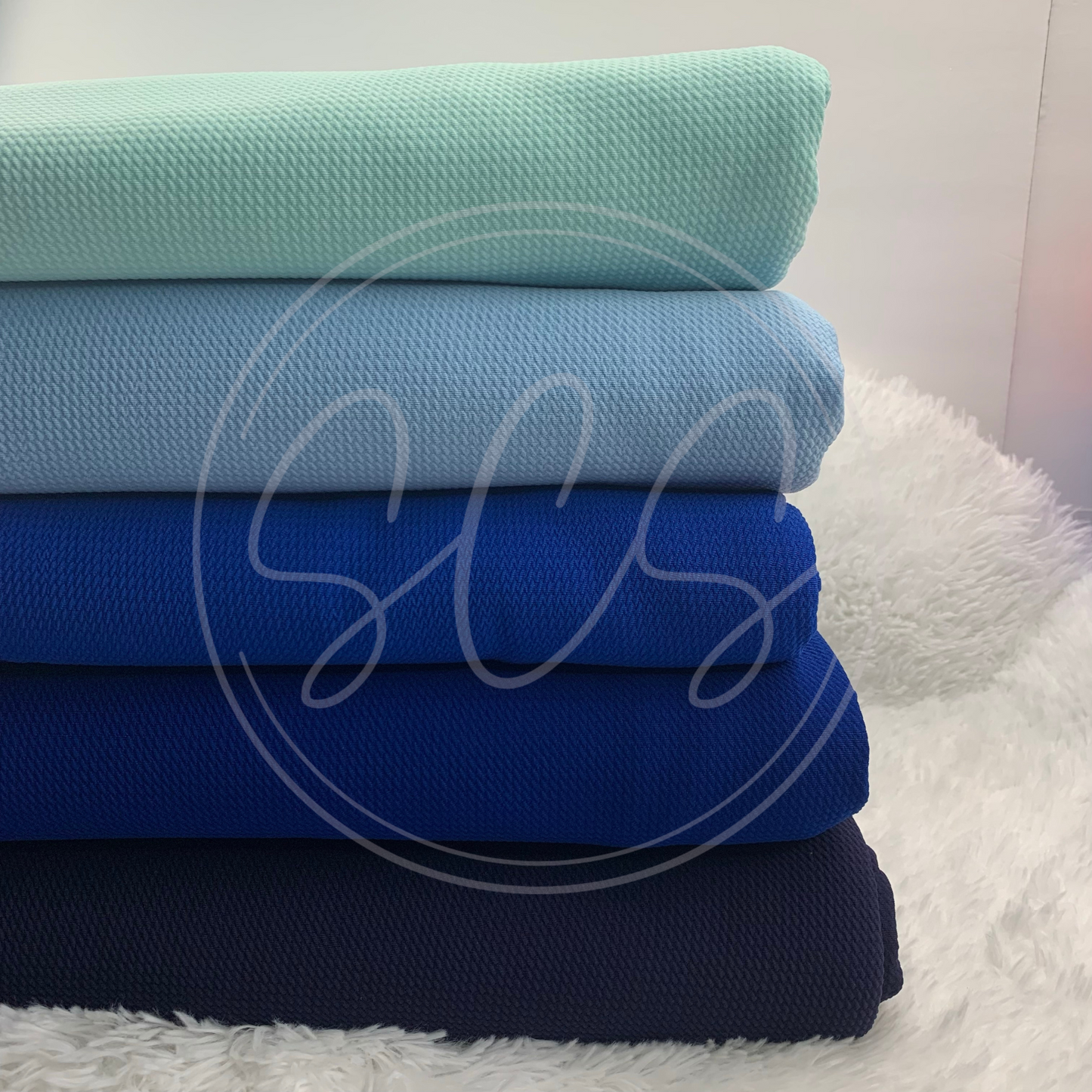 Blue Tones Bullet Liverpool Fabric Strip, Half and Full Yards