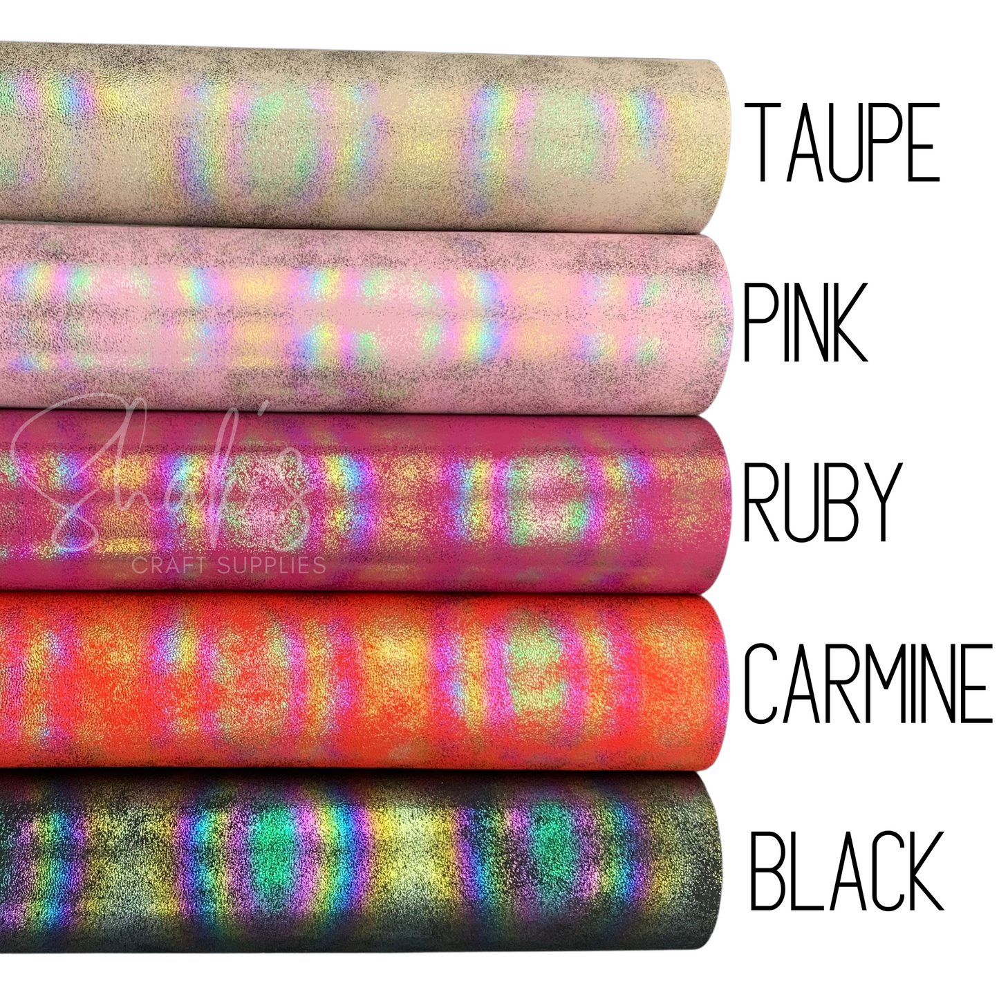 Oil Slick .8mm Smooth Faux Leather with Cotton backing