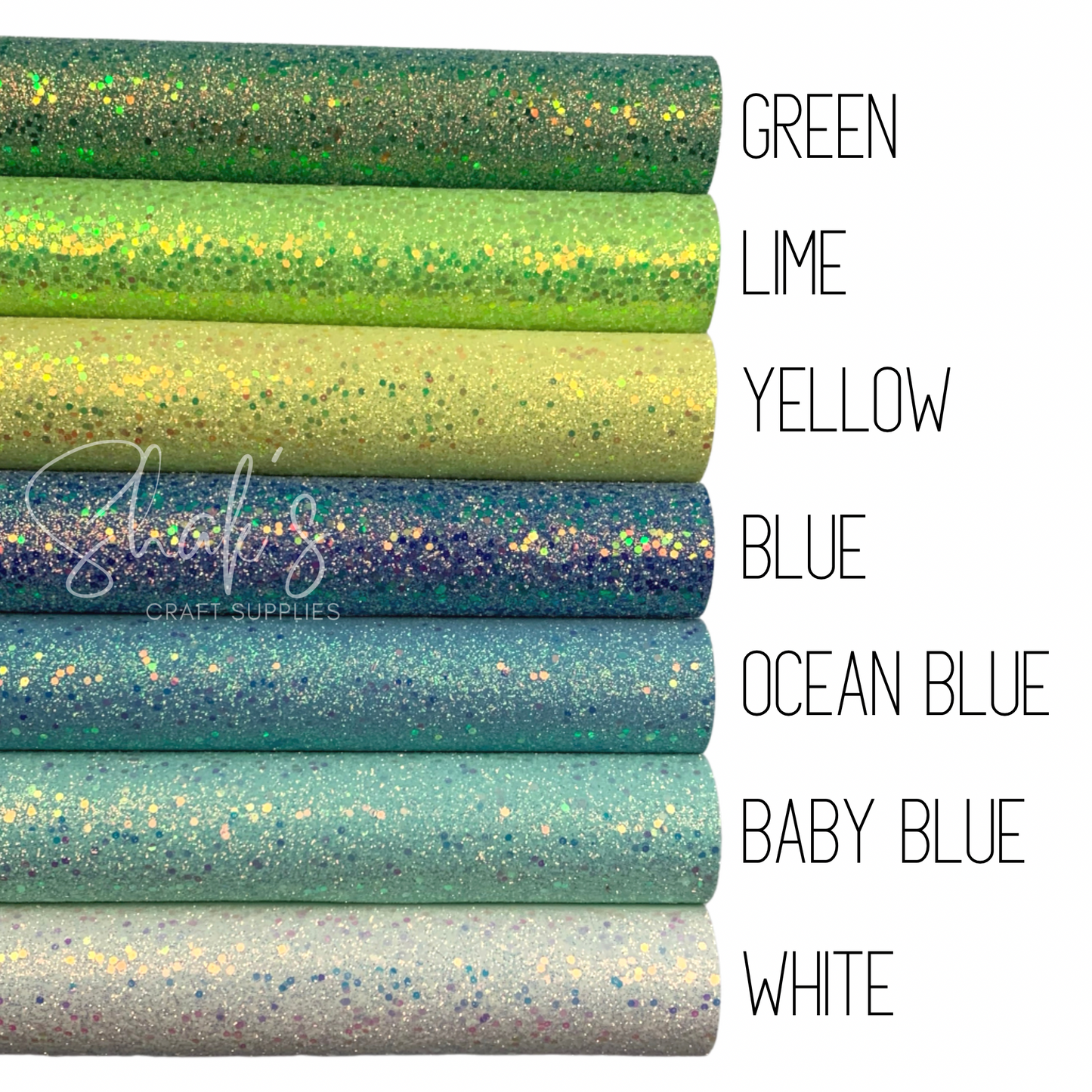 Iridescent Sequin Chunky Glitter Faux Leather