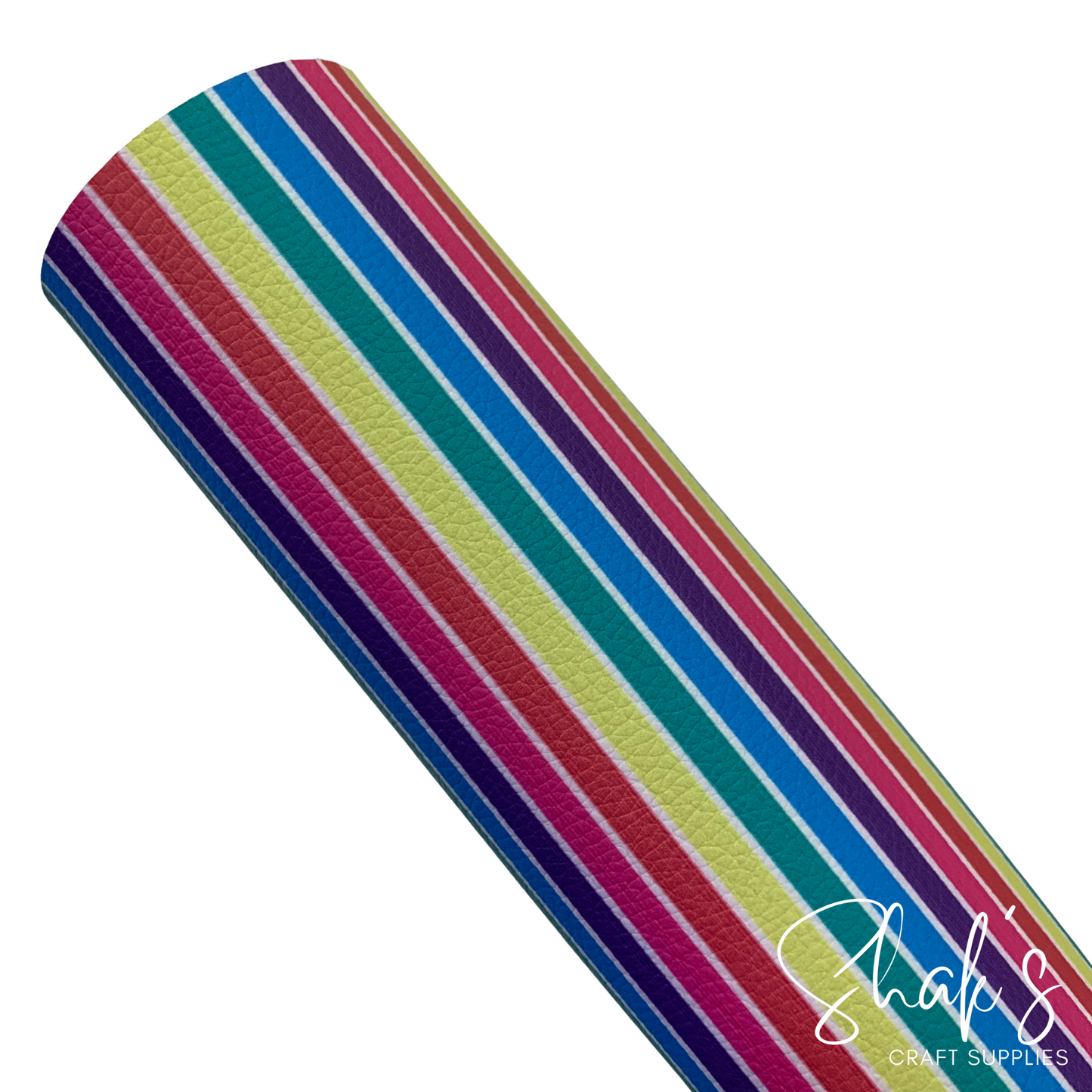 Multicolor Stripes Pebble Vegan Leather Sheet