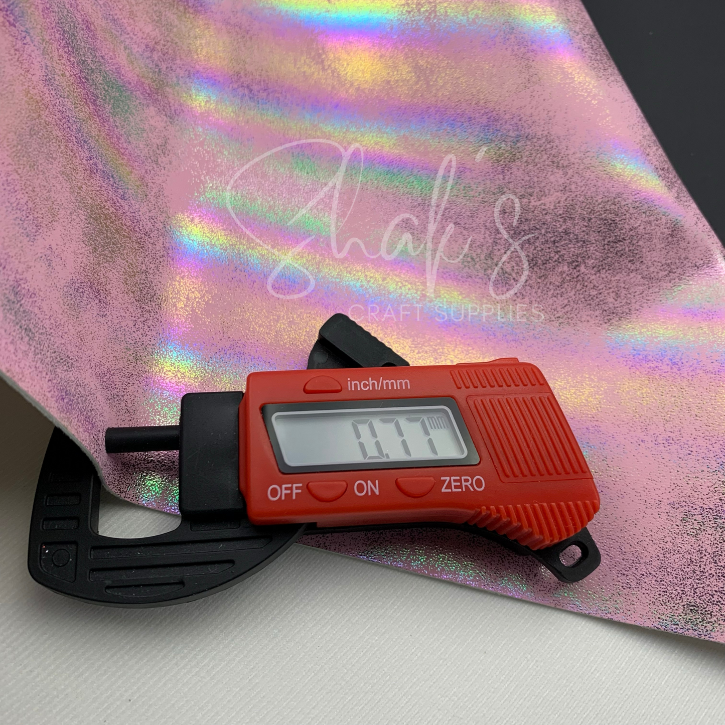 Oil Slick .8mm Smooth Faux Leather with Cotton backing