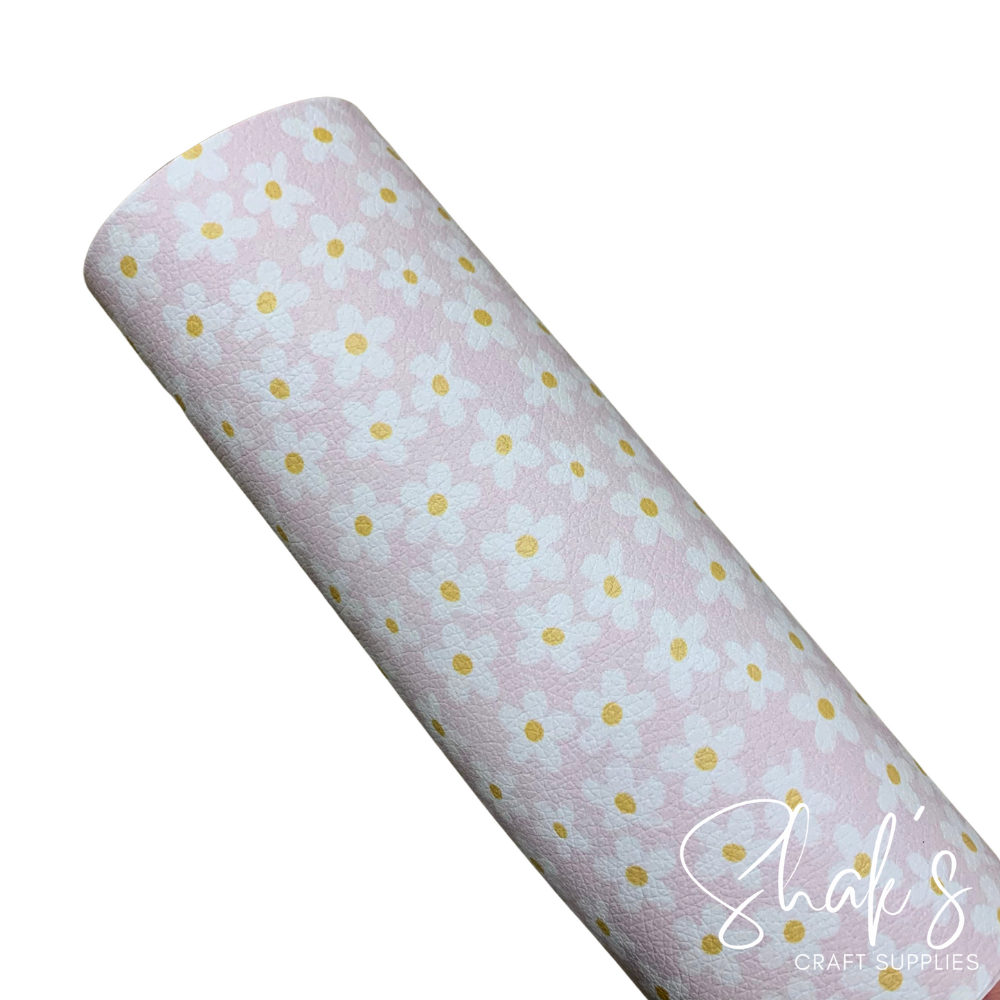 Floral Print Pebble Vegan Leather Sheet