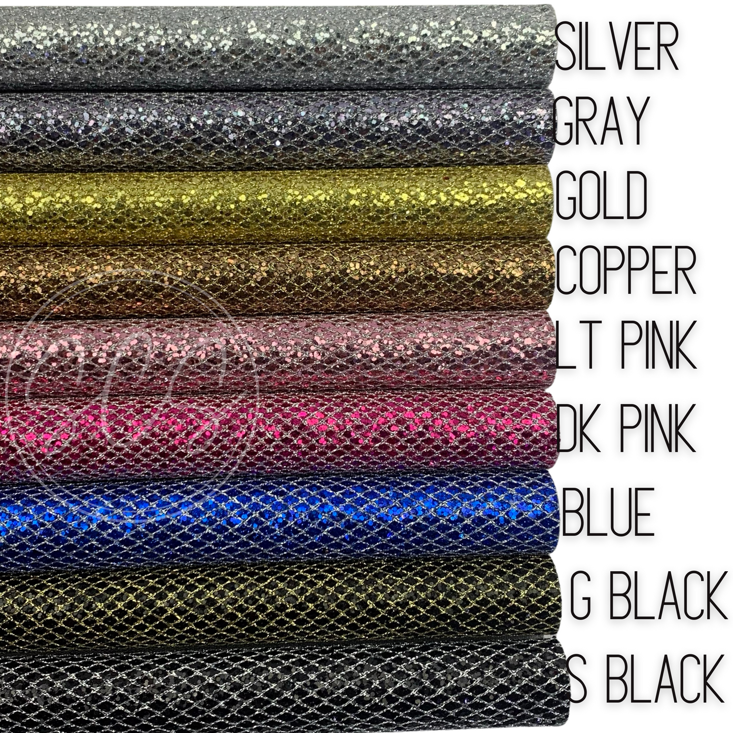 Diamond Laced Lattice Chunky Glitter Canvas Faux Leather Sheets