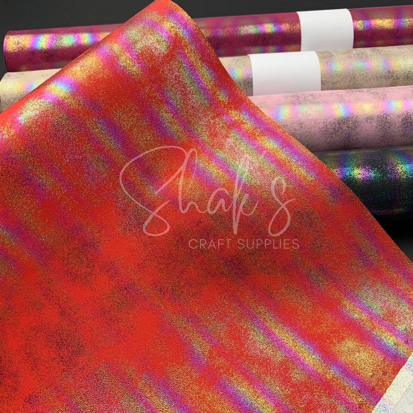Oil Slick .8mm Smooth Faux Leather with Cotton backing