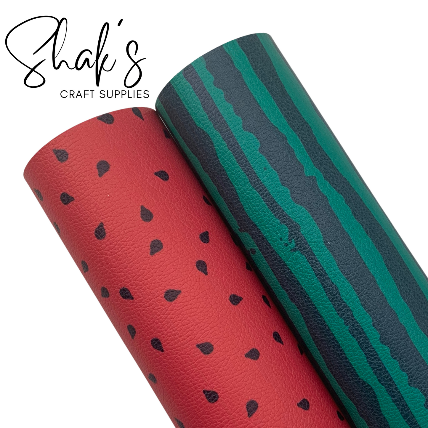 Watermelon Summer Pebble Vegan Leather Sheet