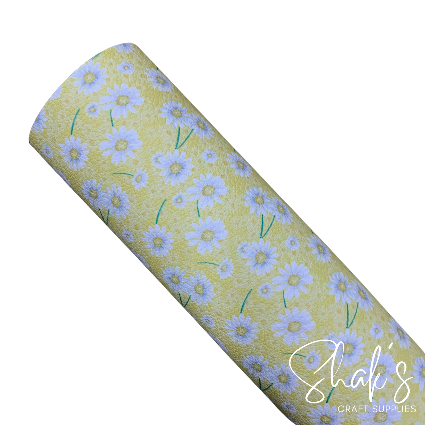 Floral Print Pebble Vegan Leather Sheet